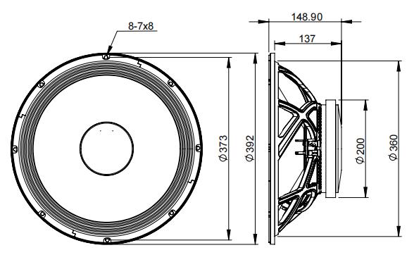 2D drawing of 152FIND