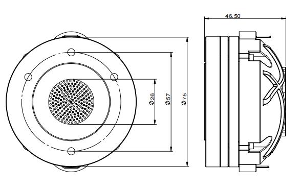 2D drawing of 180NCD