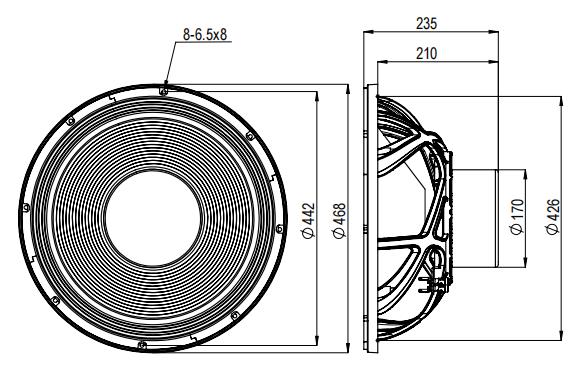 2D drawing of 181NPW