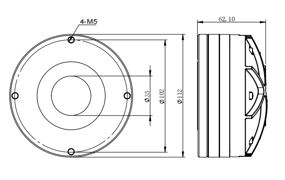 2D drawing of 201NTi