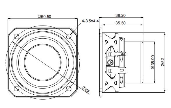 2D drawing of 22NFR